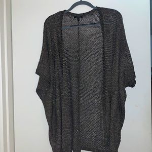 Eileen Fisher Metallic Knit Short Sleeve Cardigan